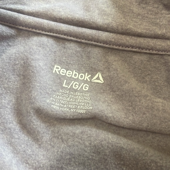 Reebok Ladies Purple Heather Half Zip Long Sleeve Pullover - L- | Color: Purple - Picture 7 of 7